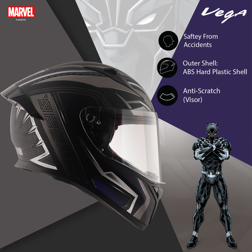 Motorcycle helmet black panther hot sale