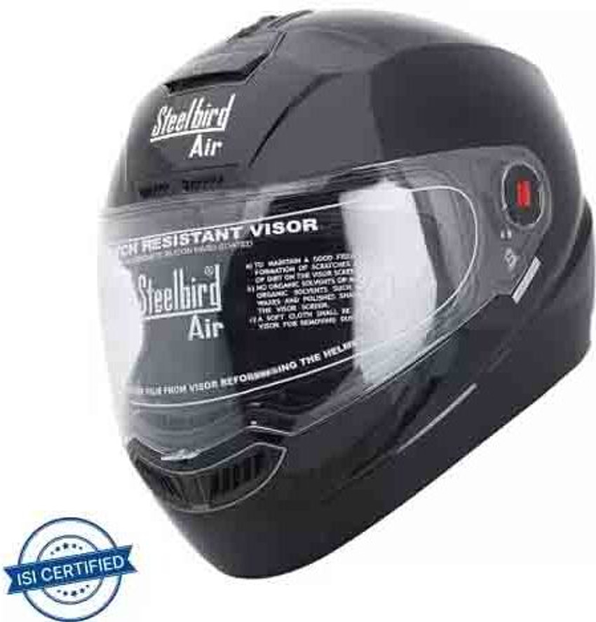 Steelbird helmet shop black glass