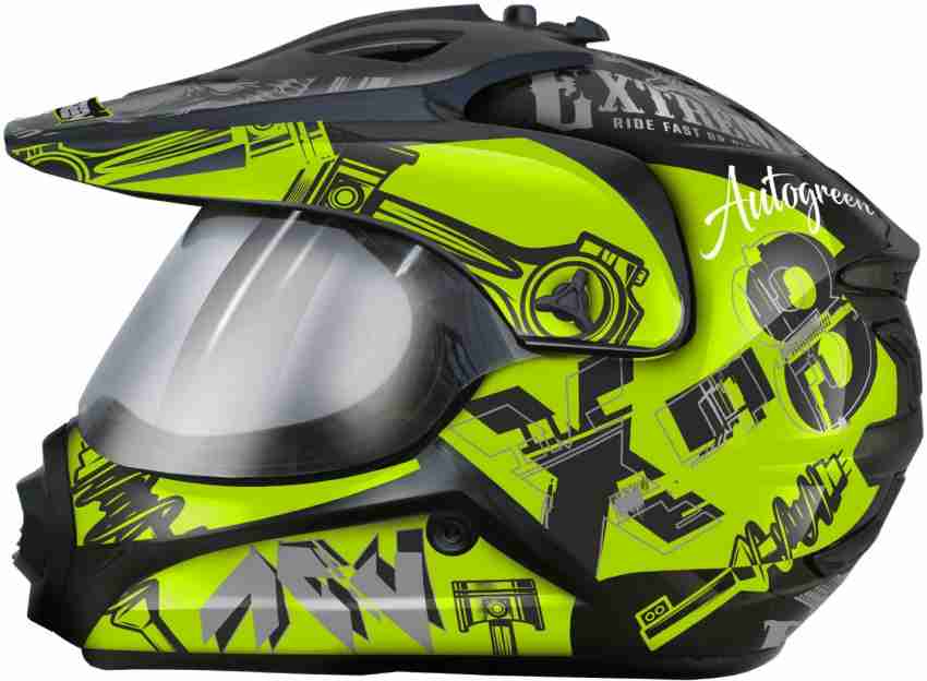 FOROLY Autogreen X 8 Extreme Graphics Motocross Motorbike Helmet