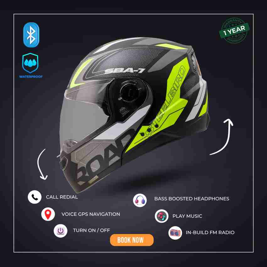 Yellow bluetooth hot sale motorcycle helmet