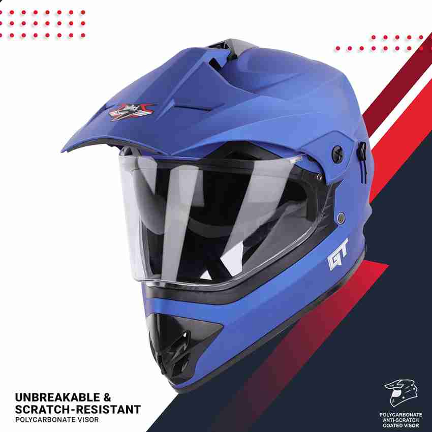 Steelbird Off Road GT ISI Certified Motocross Helmet for Men with