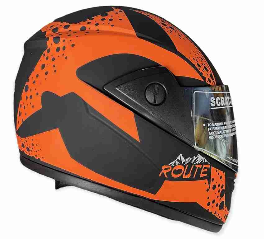Orange full store face mtb helmet