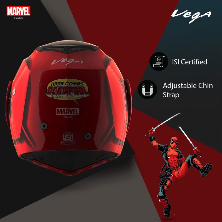 Deadpool motorbike online helmet