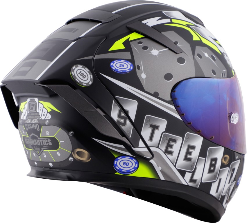 Steelbird SA 2 Casino ISI Certified Full Face Graphic Helmet