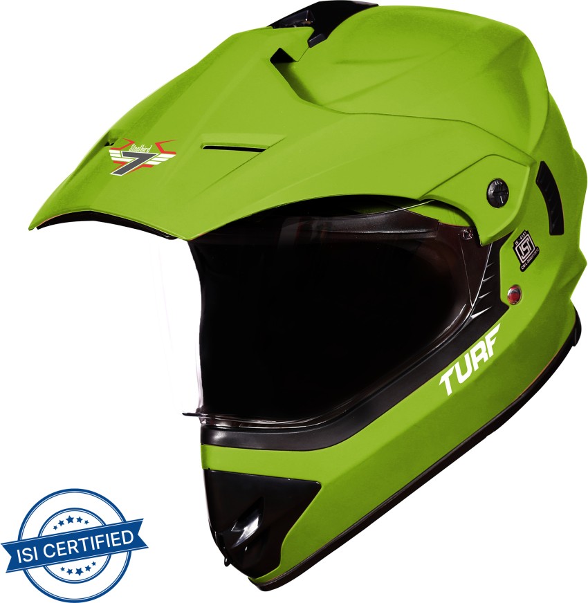 Steelbird Off Road TURF Motocross Helmet in Matt Y.Green with