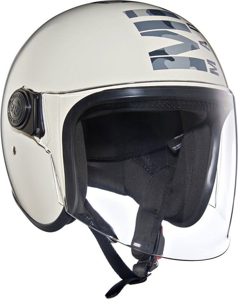 Royal Enfield TPEX Full Face Camo MLG Helmet with Clear Visor Gloss White,  Size: L(59-60cm) Rs. 1300 