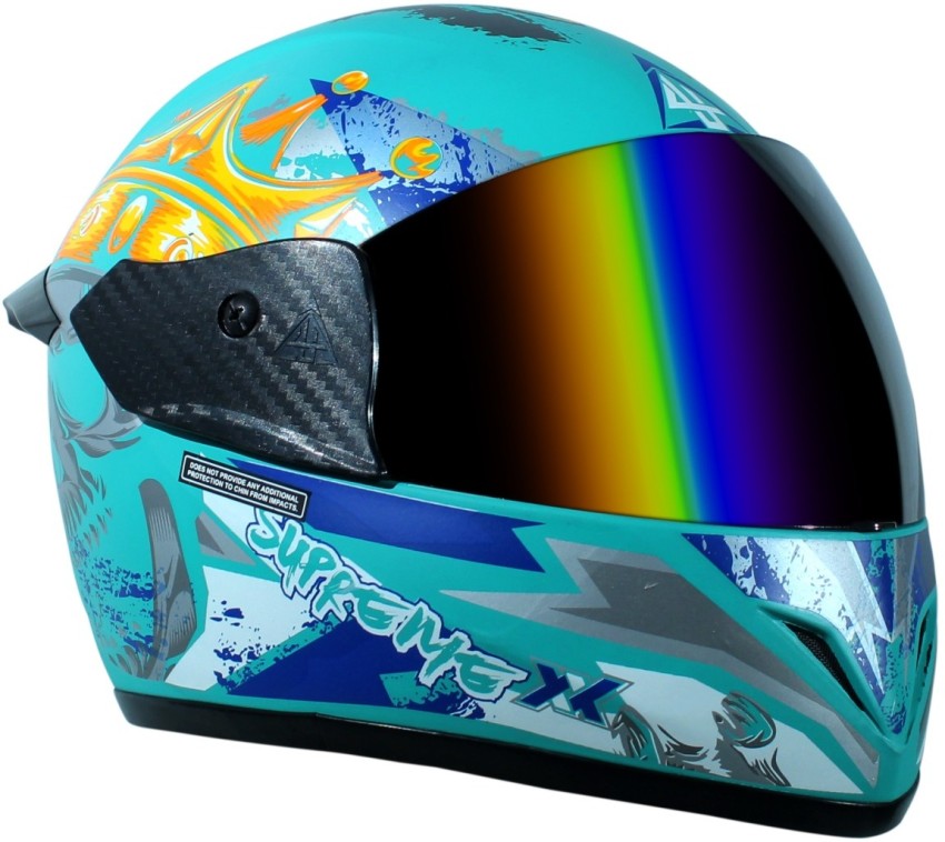 Sky blue hot sale motorcycle helmet