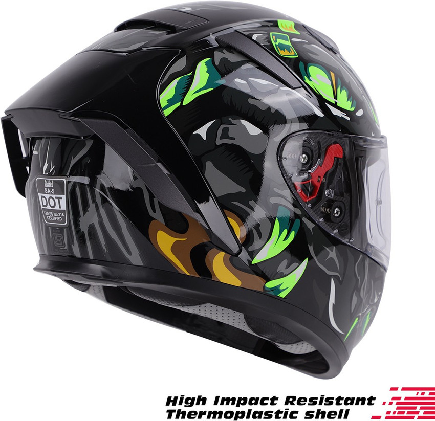 Steelbird SA 5 Monster ISI DOT Certified Full Face Graphic Helmet