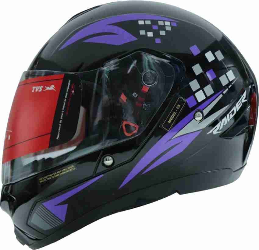 Purple motorbike online helmet