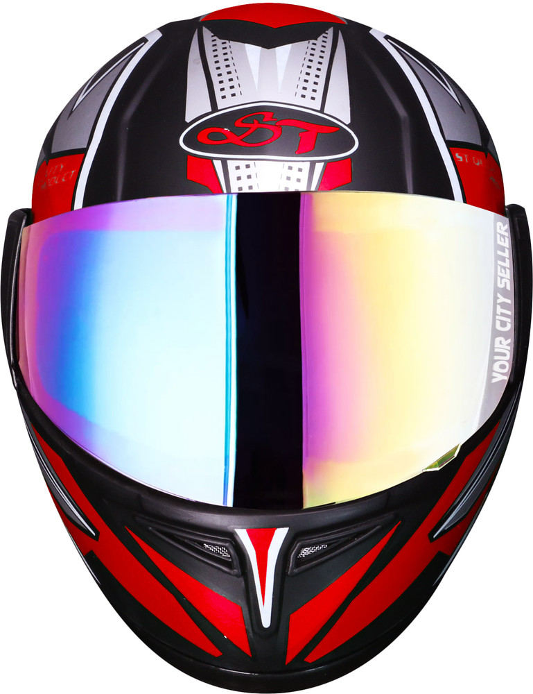 stiss Full Face Motorbike Helmet With Silicon Unbreakable Glass