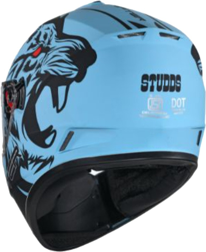 STUDDS Drifter D2 Full Face Helmet with Clear Visor Matt Blue N9
