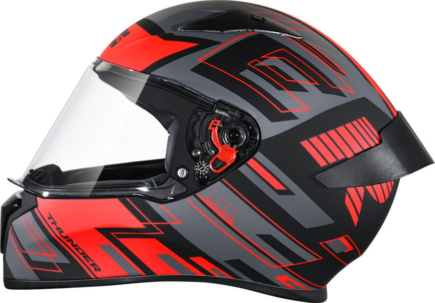 STUDDS Thunder Full Face Helmet D3 with Clear Visor Matt Black
