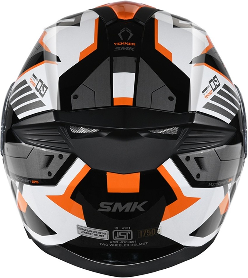 SMK Helmets - Gullwing - Tekker - Matt Black Orange White - Dual