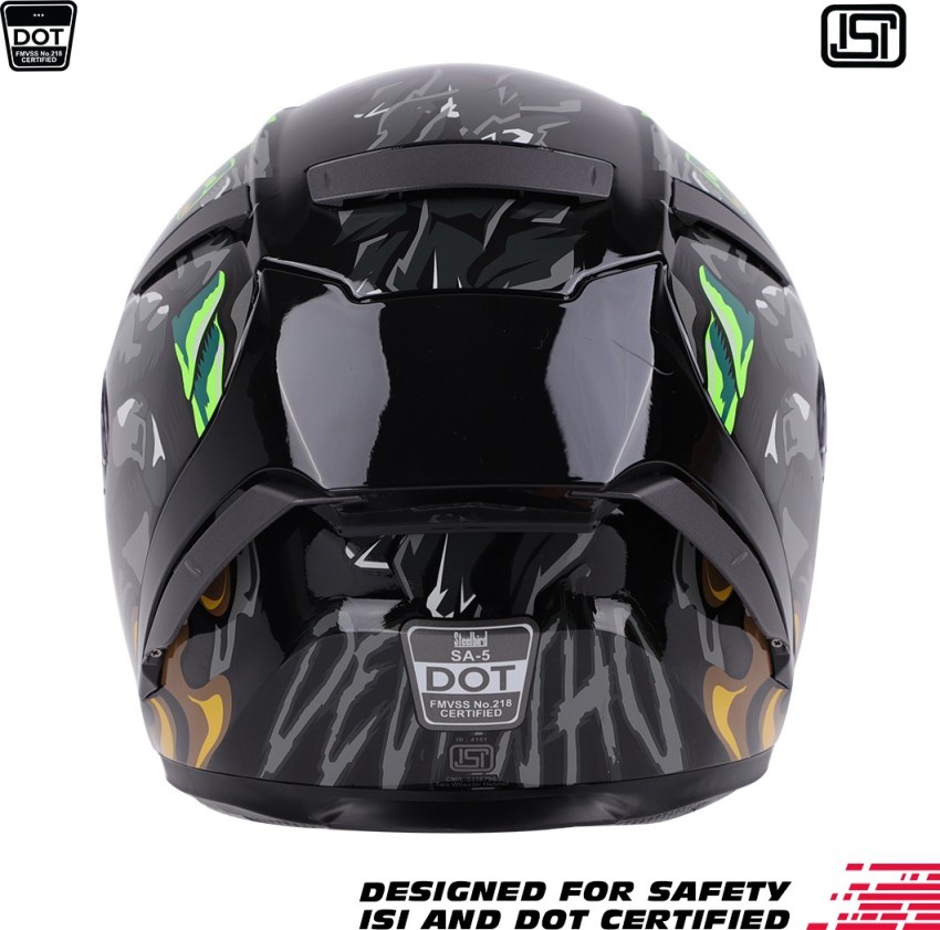 Steelbird SA-5 Monster ISI/DOT Certified Full Face Graphic Helmet 