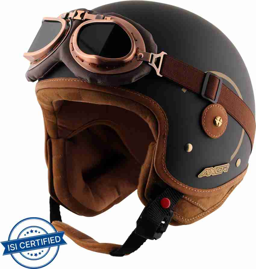 Leather bike outlet helmet