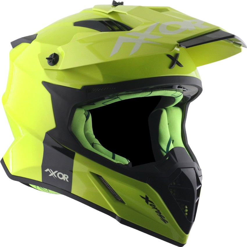 Neon green best sale dirt bike helmet