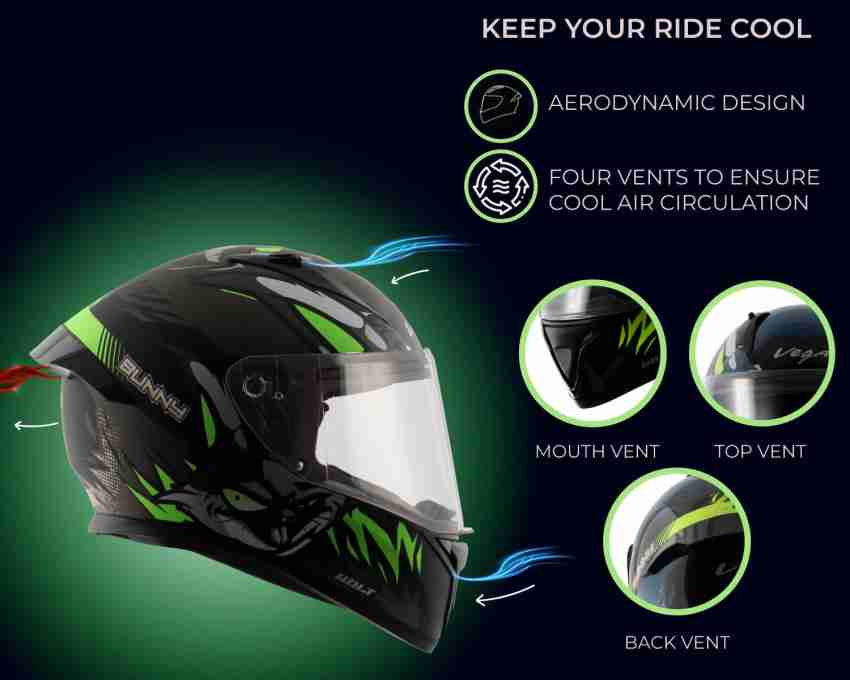 VEGA Bolt Bunny Motorbike Helmet Buy VEGA Bolt Bunny Motorbike