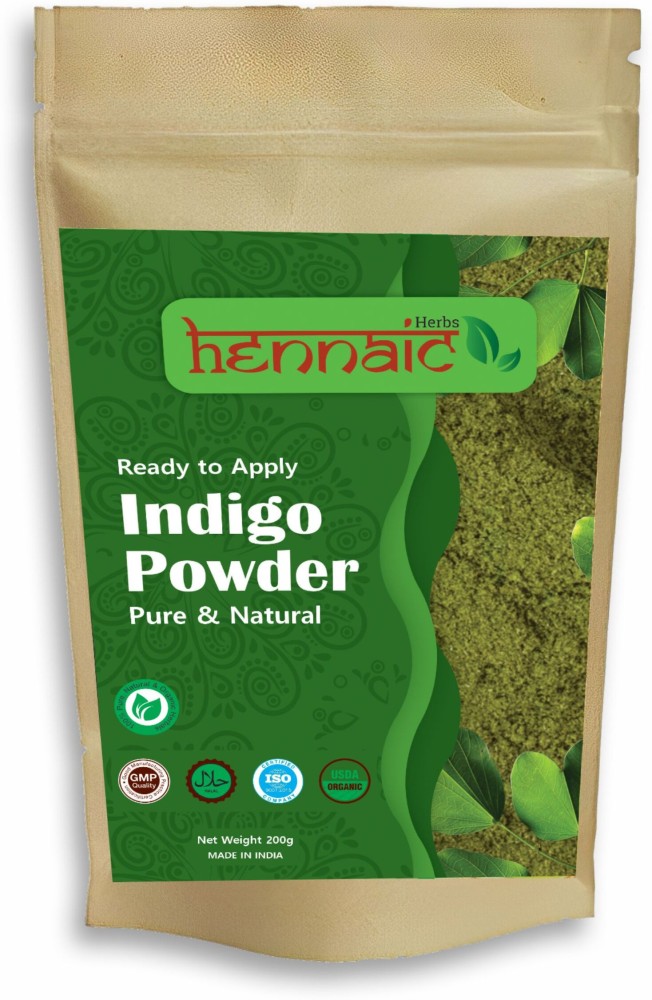 Florecer Organic Indigo Powder For Hair Black, 100 gm, Natural Free  Shipping