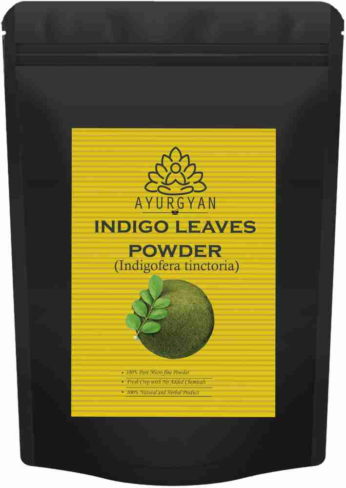 PURE & NATURAL INDIGO LEAVES POWDER 250g & HENNA POEDWR 250g FOR BLACK HAIR  DYE