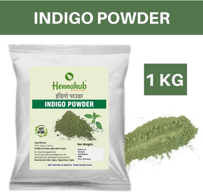  Indus Valley Bio Organic 100% Pure Indigo Powder & Henna Powder  Hair Color Combo Kit