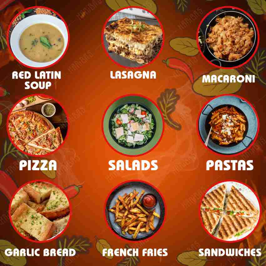 Latin Menu  The Pizza Place