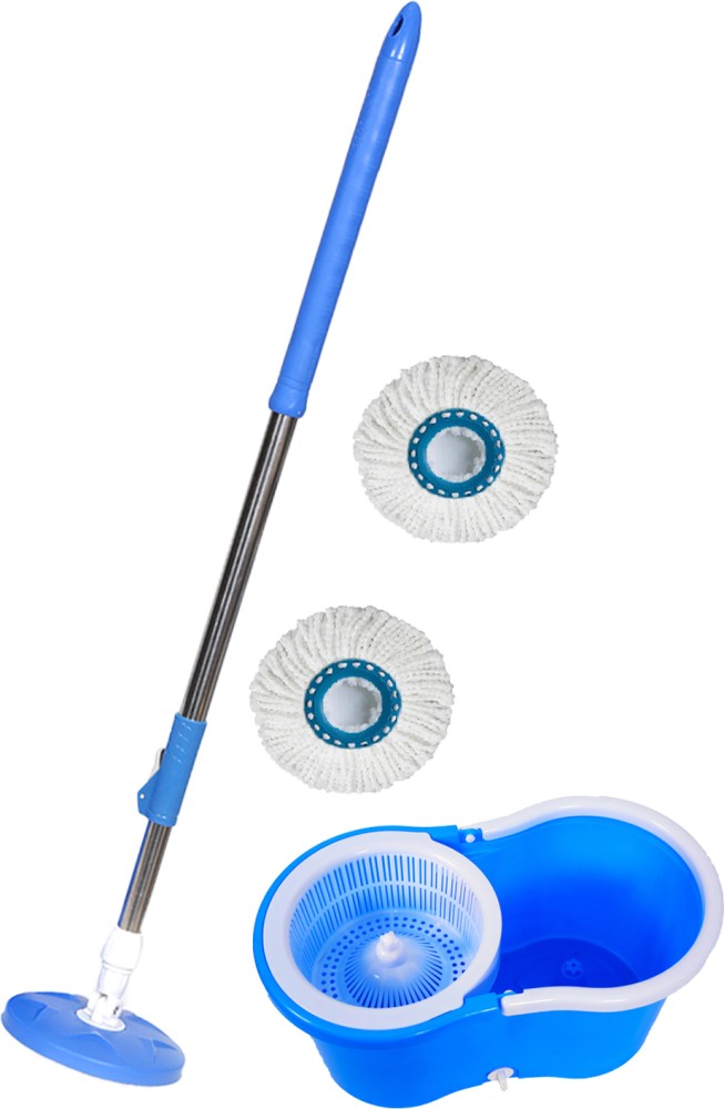 Qozent Household Mop Automatic Spin Mop Cleaning and drying mop(With 2  Refill) Wet & Dry Mop Price in India - Buy Qozent Household Mop Automatic  Spin Mop Cleaning and drying mop(With 2