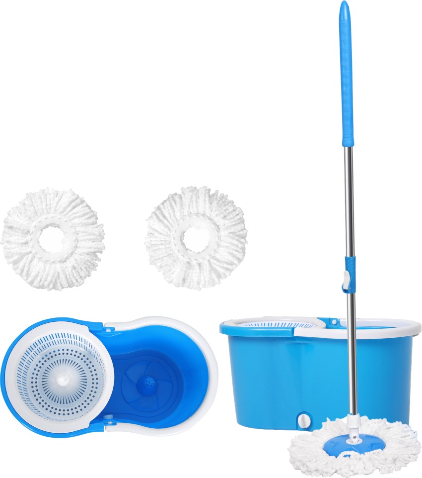 Qozent Household Mop Automatic Spin Mop Cleaning and drying mop(With 2  Refill) Wet & Dry Mop Price in India - Buy Qozent Household Mop Automatic  Spin Mop Cleaning and drying mop(With 2