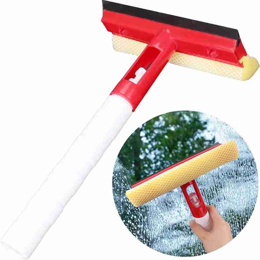 Amulakh Glass Cleaner Wiper 3-in-1 Cleaner Brush Glass Wiper Squeegee  Washer Cleaner with Microfiber