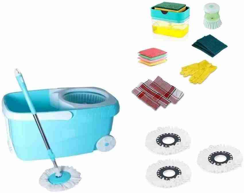 UNIQUE Spin mop Bucket Mop steel Wringer 1 floor magic mop stick