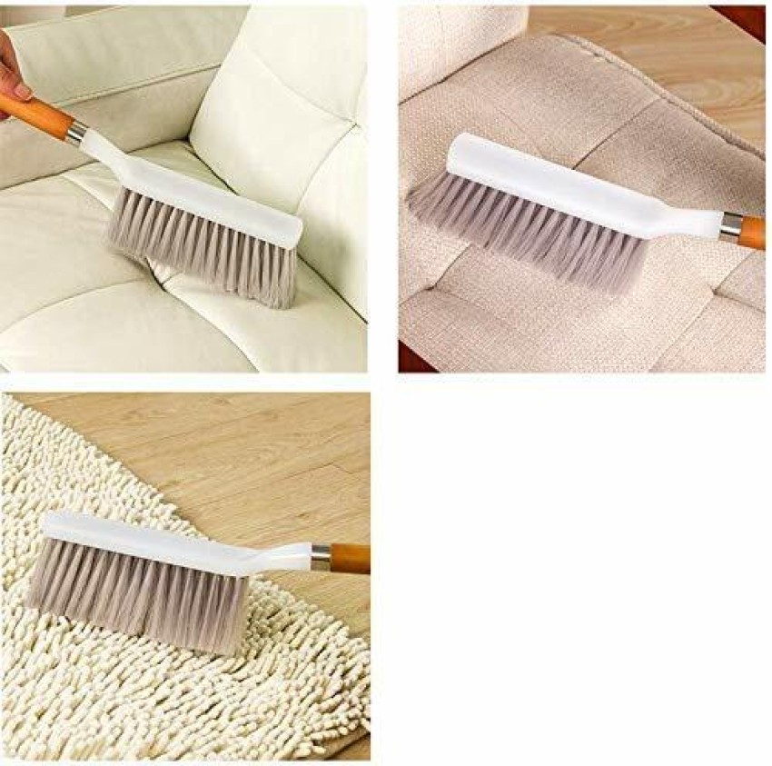 Plastic Brush with Long Bristles for Home Cleaning Brush of Floor, Tiles,  Carpet, Bed, Mattress, Window, Bathroom, Car Seat, Curtain, Mats,  Upholstery, 1 pc, Multicolour