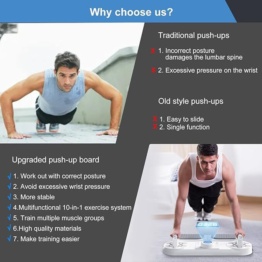 INDIAHUNK LLP 1 kg Push Up Board Multi Function Workout Bands