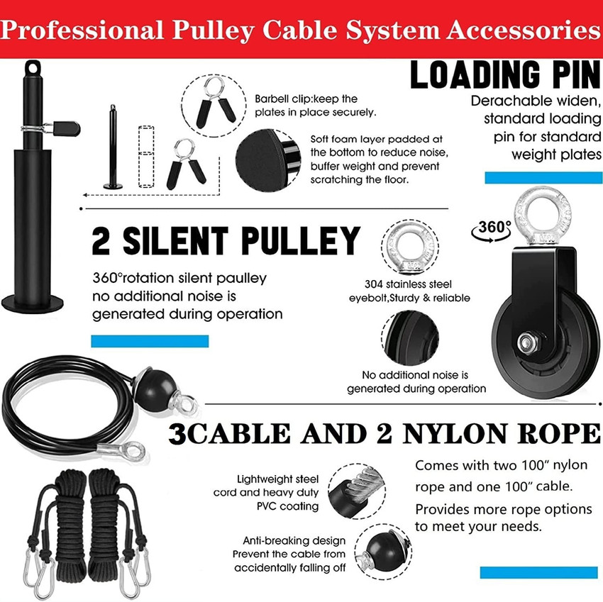 Pulley pro home top cable pulley system