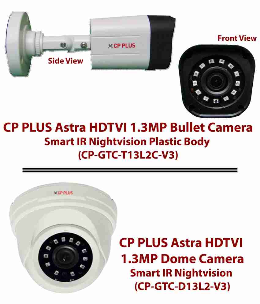 CP PLUS Astra 8 Camera 1.3MP CCTV Combo Set with HDD Cable