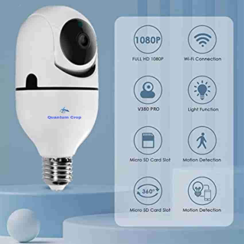 WiFi Wireless CCTV Camera 1080p Bulb Shape PTZ V380 Pro