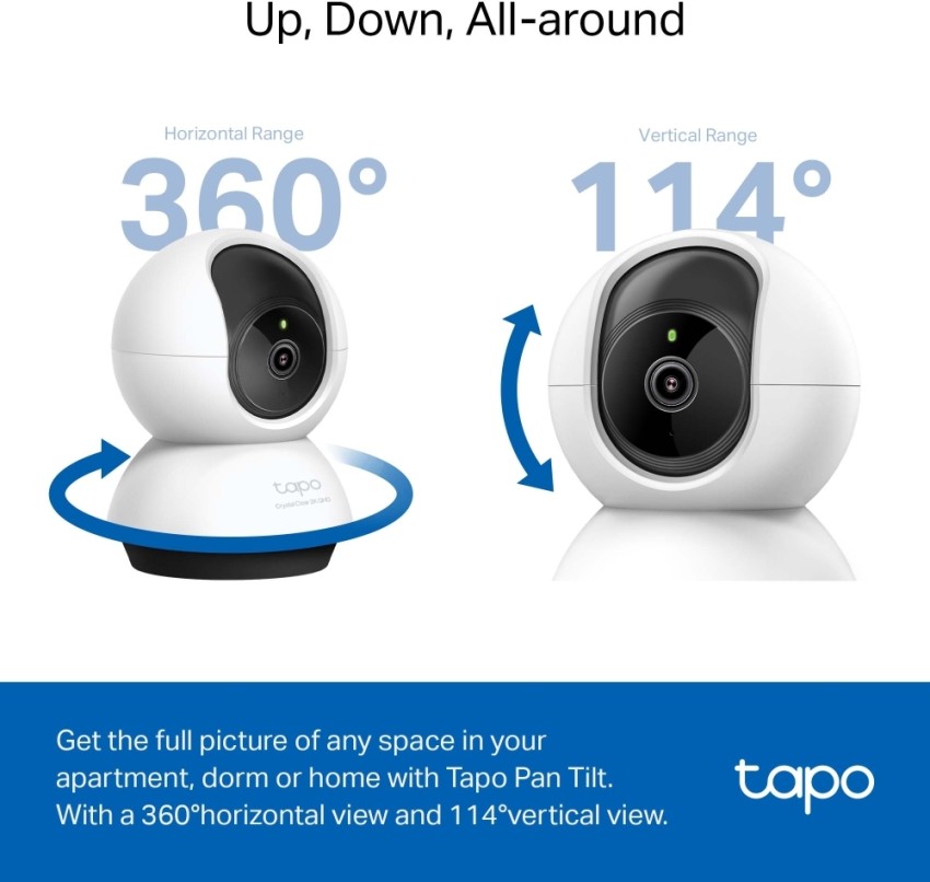 TP-Link Tapo C220 2K 4MP QHD 1440p Pan/Tilt AI Home Wi-Fi Security Camera