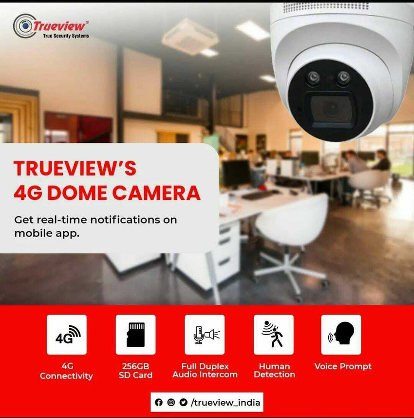 Trueview Smart 4G 3MP Dome Security Camera Price in India Buy