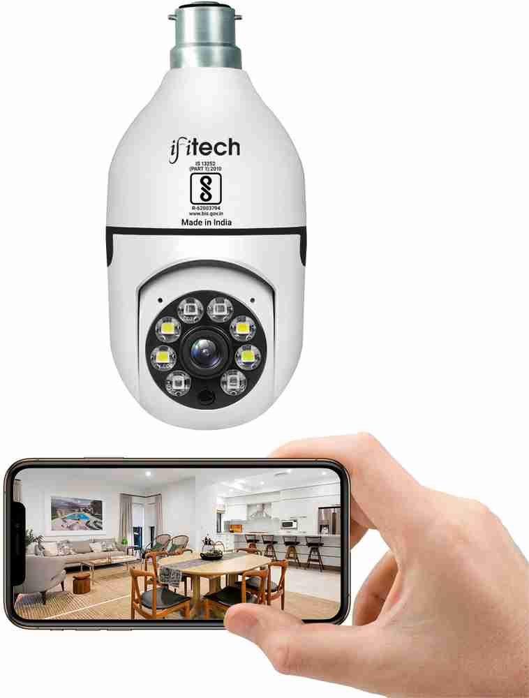 IFITech 2MP HD Bulb Type PTZ Indoor HD CCTV Wireless Camera
