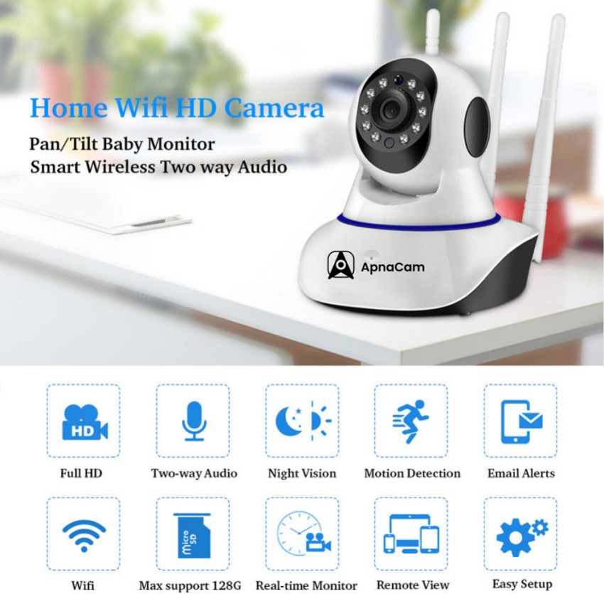v380 Double Antenna Wireless HD Camera with 2 Way Audio for