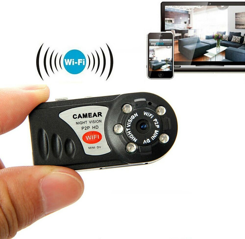Mini portable p2p wifi top ip camera
