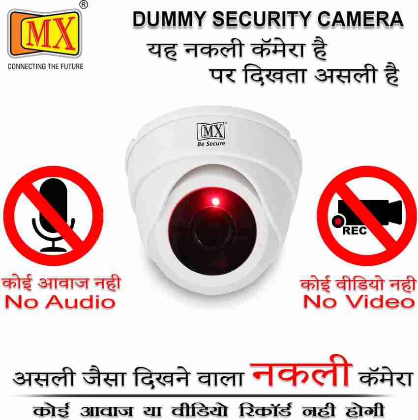 MX Dummy Fake Security Wireless Dome CCTV Camera Flashing Light
