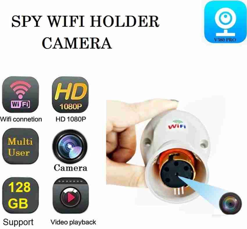 Safetynet 4K HD WiFi CAM PRO1080p Night Vision Holder Camera WiFi Wireless Spy  Cam Mini Bulb Holder Best Security Camera with Video Recording & HD Voice  Quality. Security Camera Price in India 