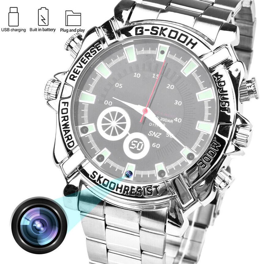 ELEKTRO WELT INBUILT 32GB SPY WRIST STEEL WATCH CAMERA WITH NIGHT