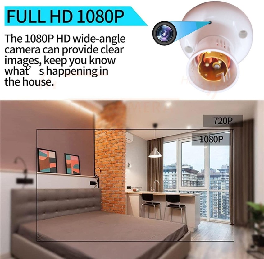 Safetynet 4K HD 1080P WiFi P2P Camera Wireless Spy Cam Lamp Holder Type  Covert Monitor DVR Camera at Rs 5999, Wireless Spy Cam in Ghaziabad