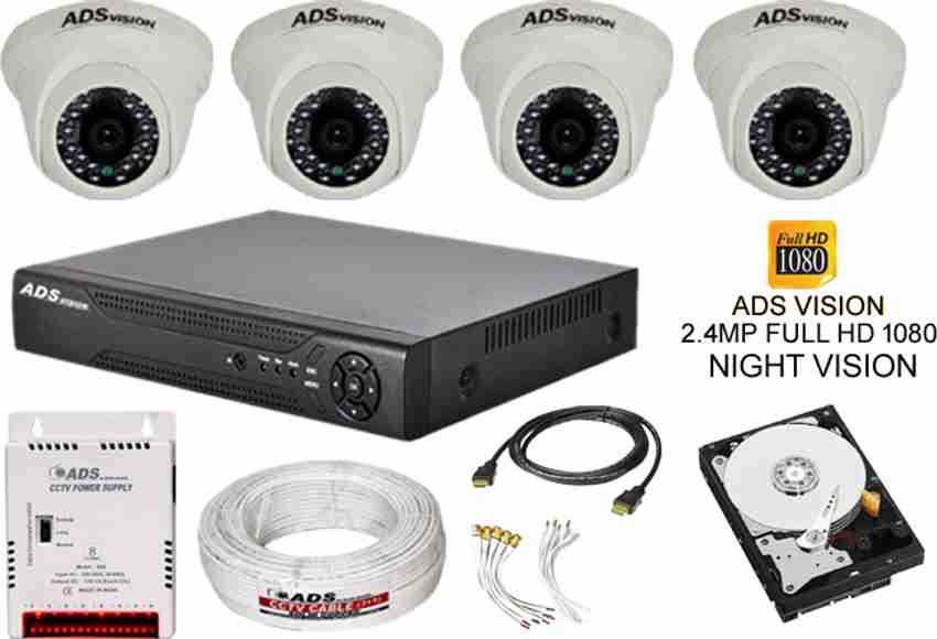 ADS VISION HD 4DOME Cctv Camera Full Set With 1TB HDD And All