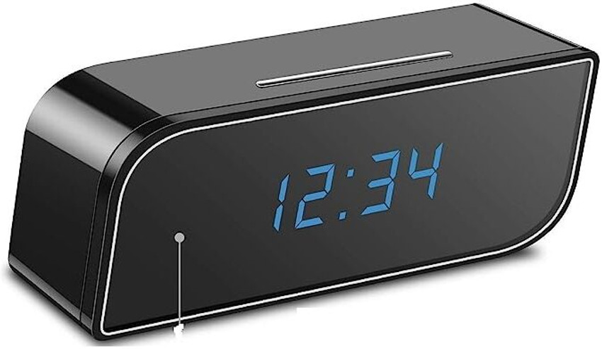 Table clock spy camera top