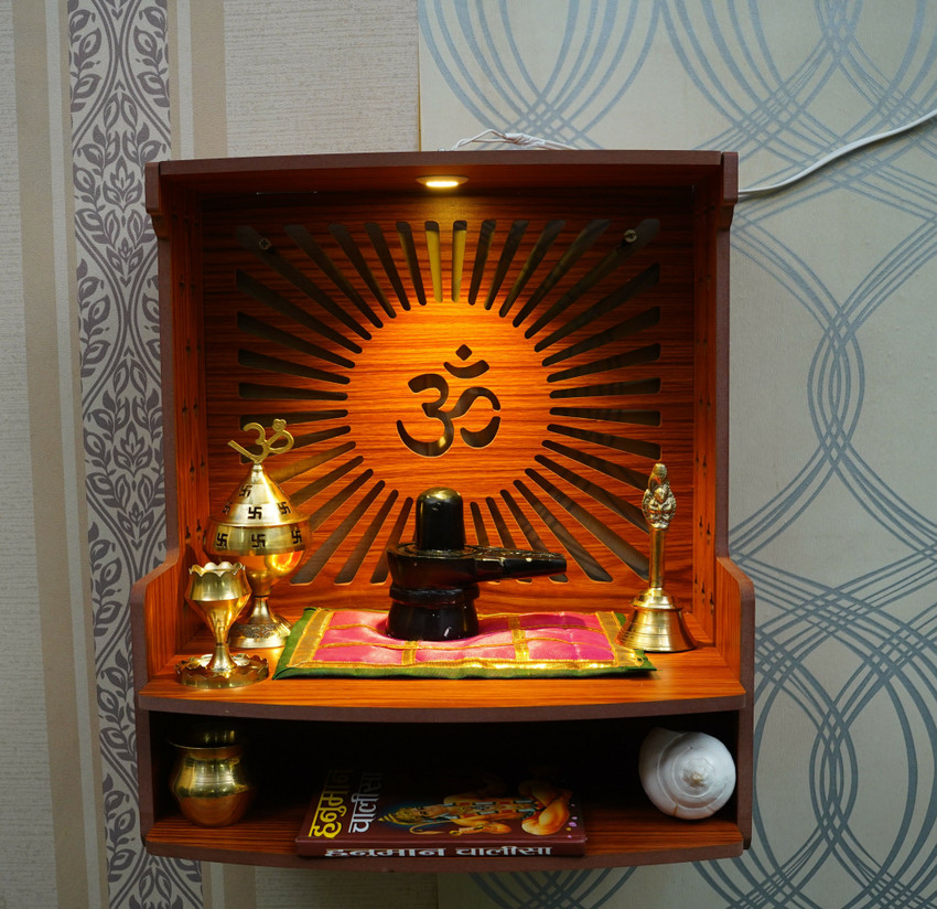 Patiofy Wooden Temple for Home Mandir Pooja Mandir with Om