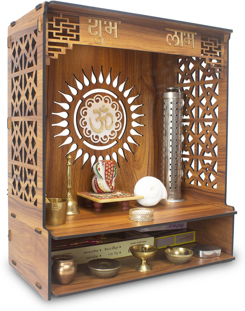 Heartily™ SHLOK Pooja Mandir Temple Home Office with LED Light H ...