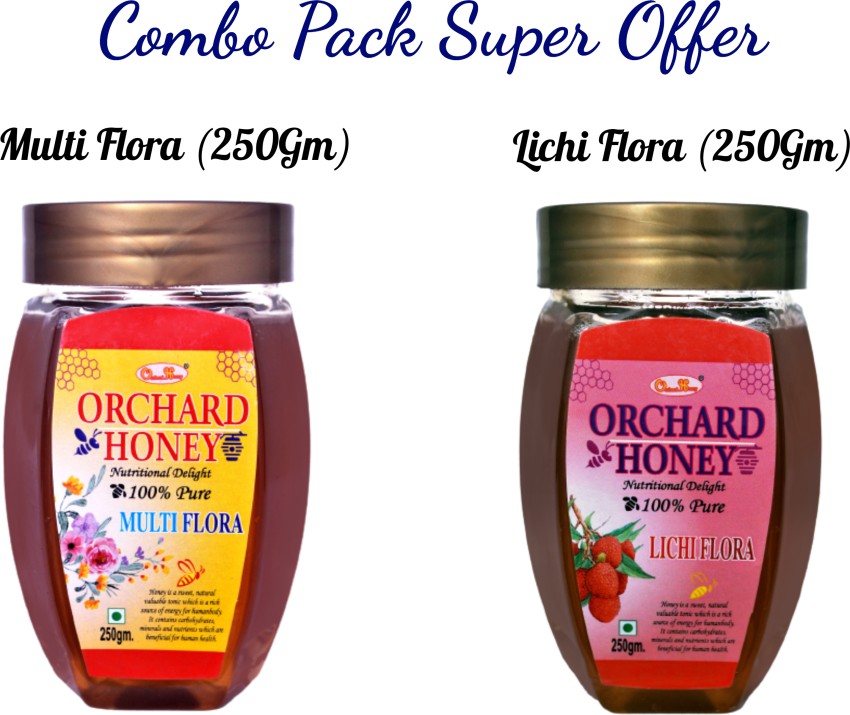 Orchard Honey|Combo|Multi Flora+Lichi|100% Pure|Natural|No