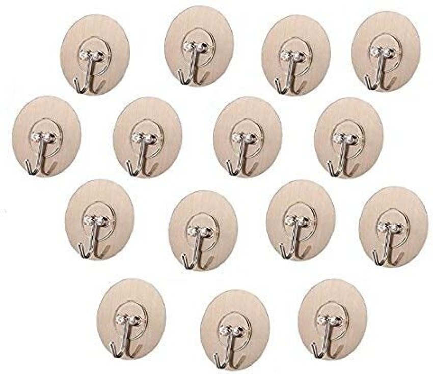 Adhesive Wall Hooks 13.2lb(Max) Utility Stainless Steel Hook for Towel Bathrobe Coats,Bathroom Kitchen Waterproof and Oilproof Nail Free Transparent