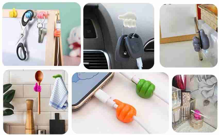 Prachi Self-Adhesive Thumb Hooks Holders for Wall Decoration, Hanging Hook  10